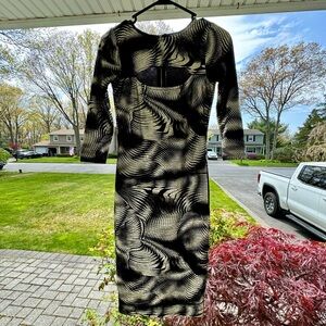 Black and gold dress